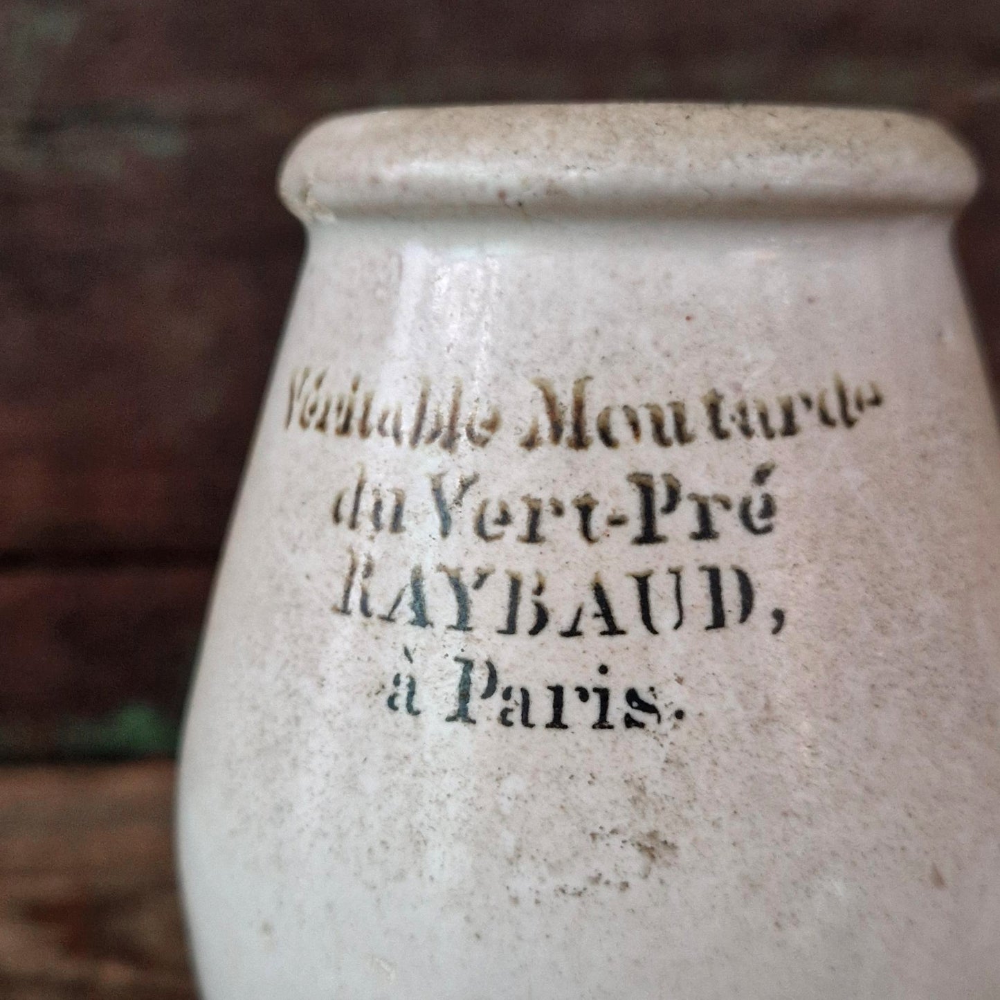 Mustard pot "Moutarde du Vert-Pré - Raybaud à Paris", 19th century