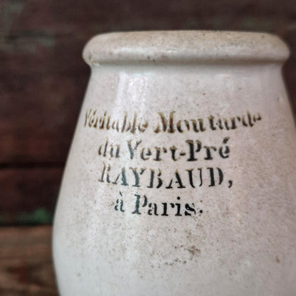 Mustard pot "Moutarde du Vert-Pré - Raybaud à Paris", 19th century