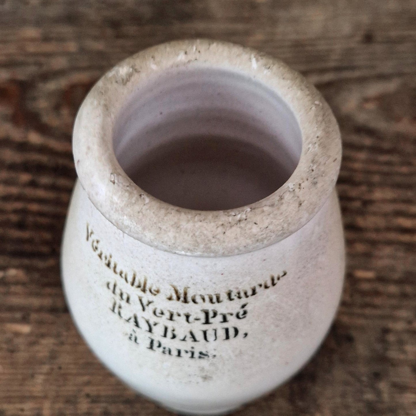 Mustard pot "Moutarde du Vert-Pré - Raybaud à Paris", 19th century