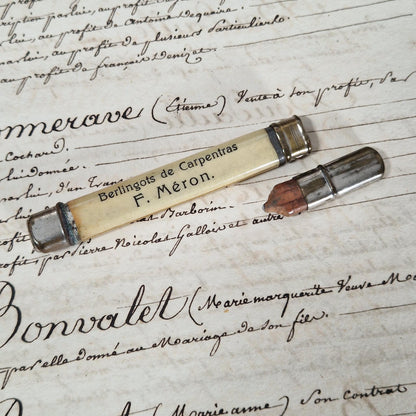 Vintage pencil holder "F. Méron - Berlingots de Carpentras"