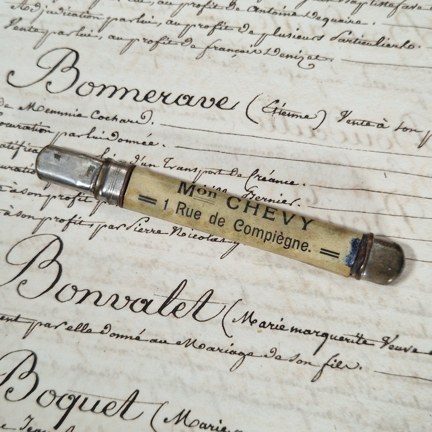 Porte-crayon publicitaire ancien « Au Signal du Nord »