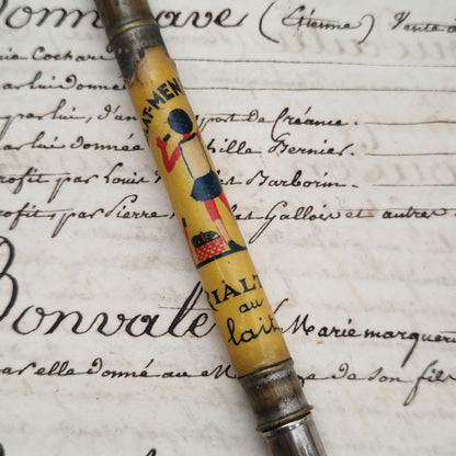Porte-crayon publicitaire « Chocolat Menier - Rialta au lait »