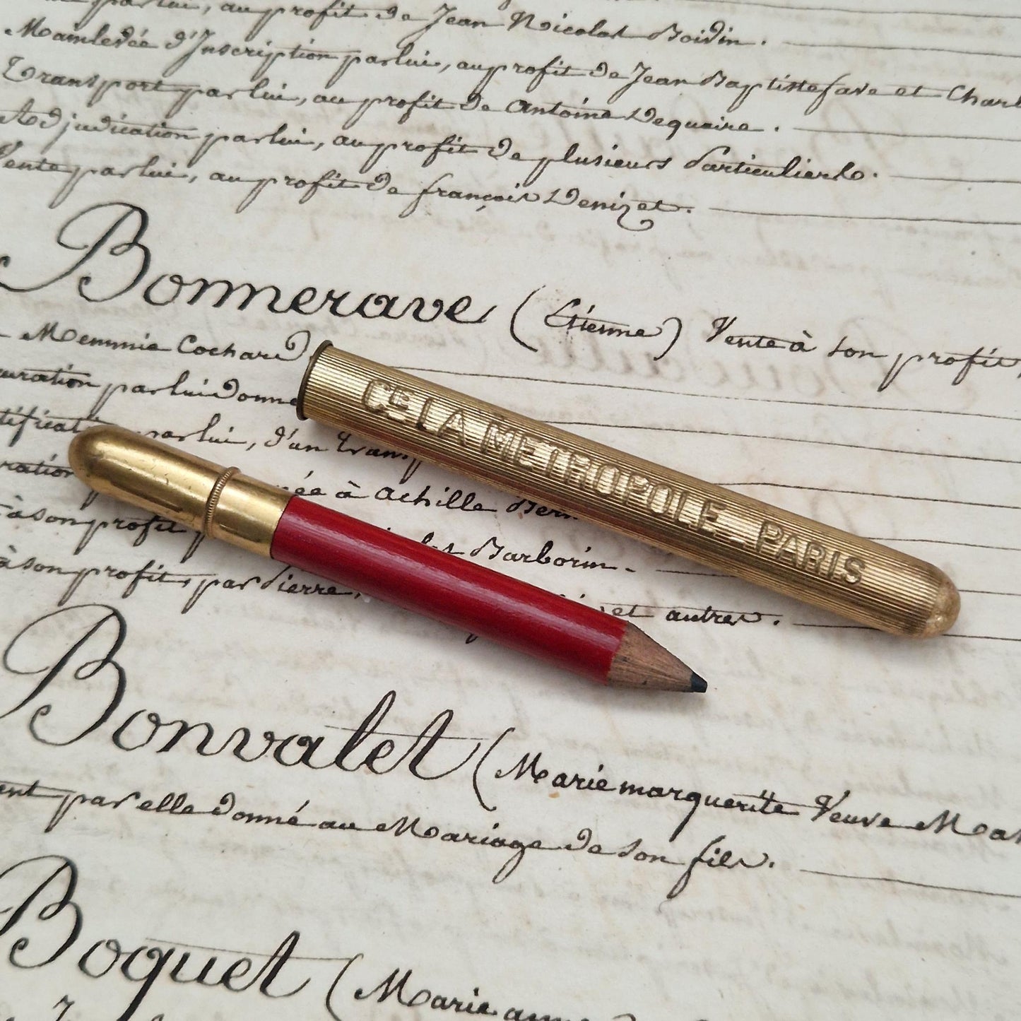 Porte-crayon « La Métropole - Assurances Incendie Accidents »