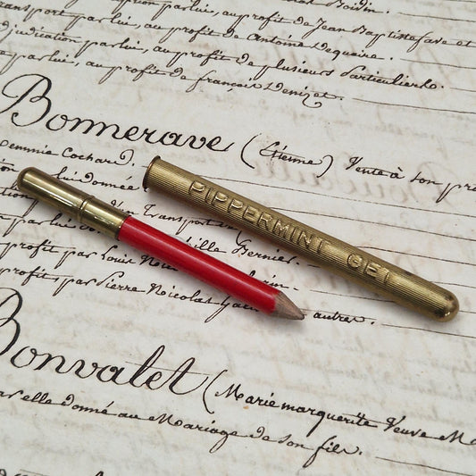 Porte-crayon publicitaire ancien « Pippermint Get 27 »