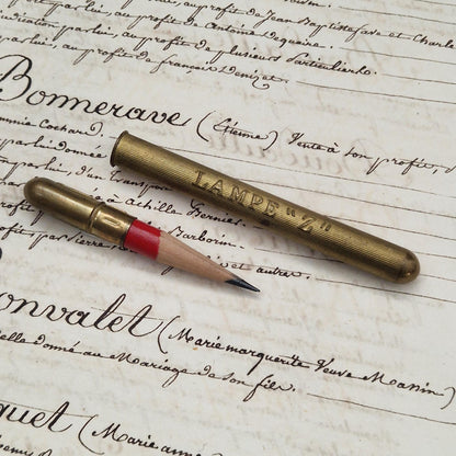 Porte-crayon publicitaire ancien « Lampe " Z " »