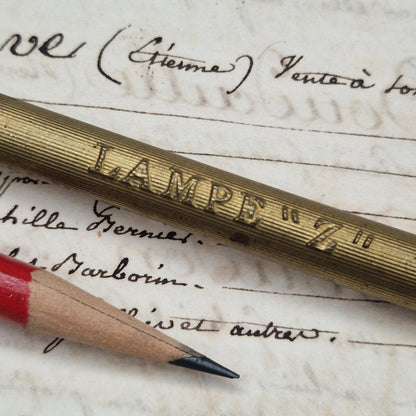 Porte-crayon publicitaire ancien « Lampe " Z " »