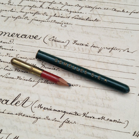 Porte-crayon publicitaire ancien « Semelles S.E.A »