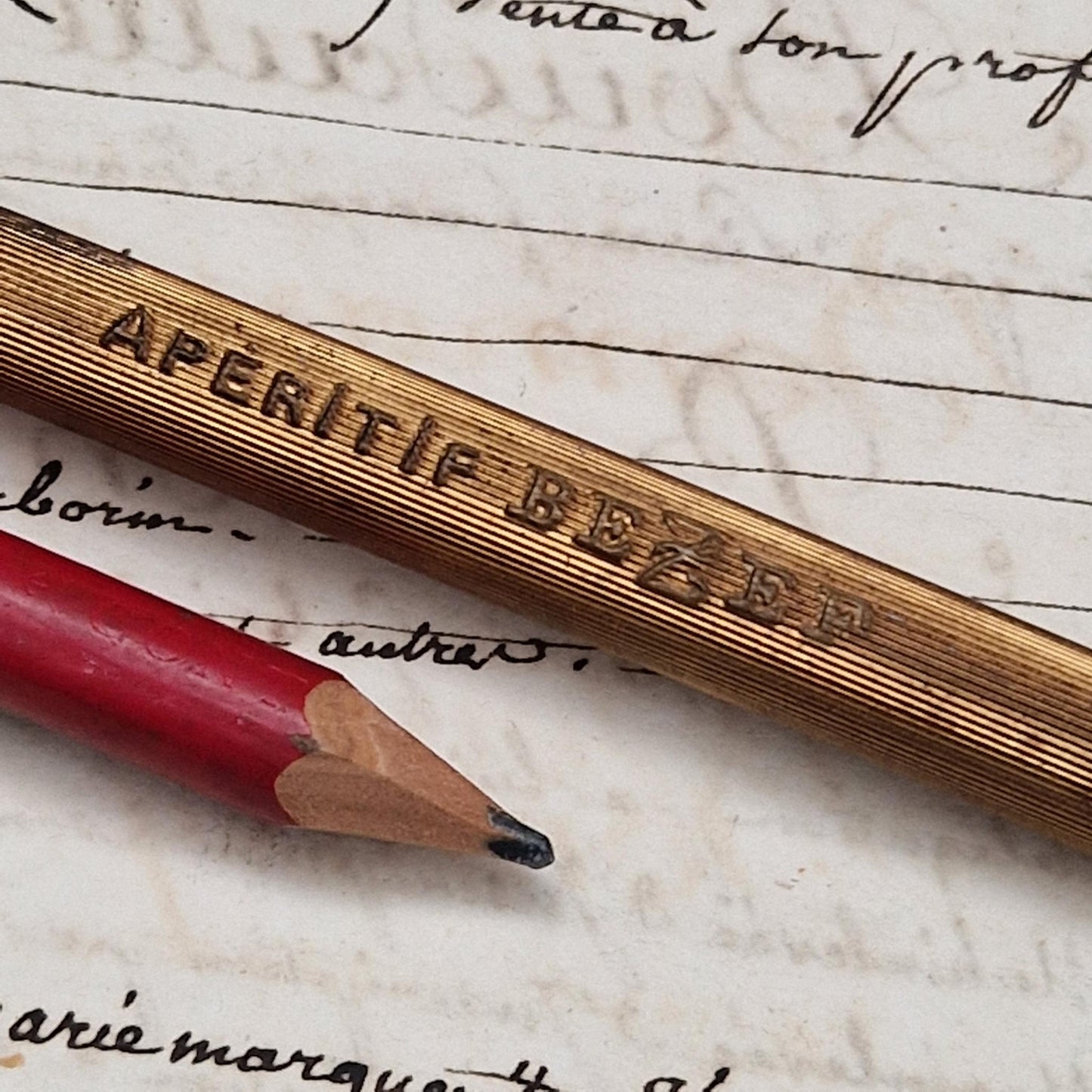 Vintage Advertising Pencil Holder "Apéritif Bézef"