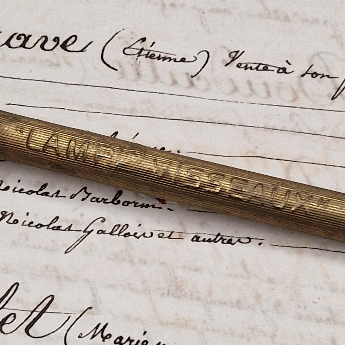 Ancien Porte-crayon publicitaire « Lampe Visseaux »