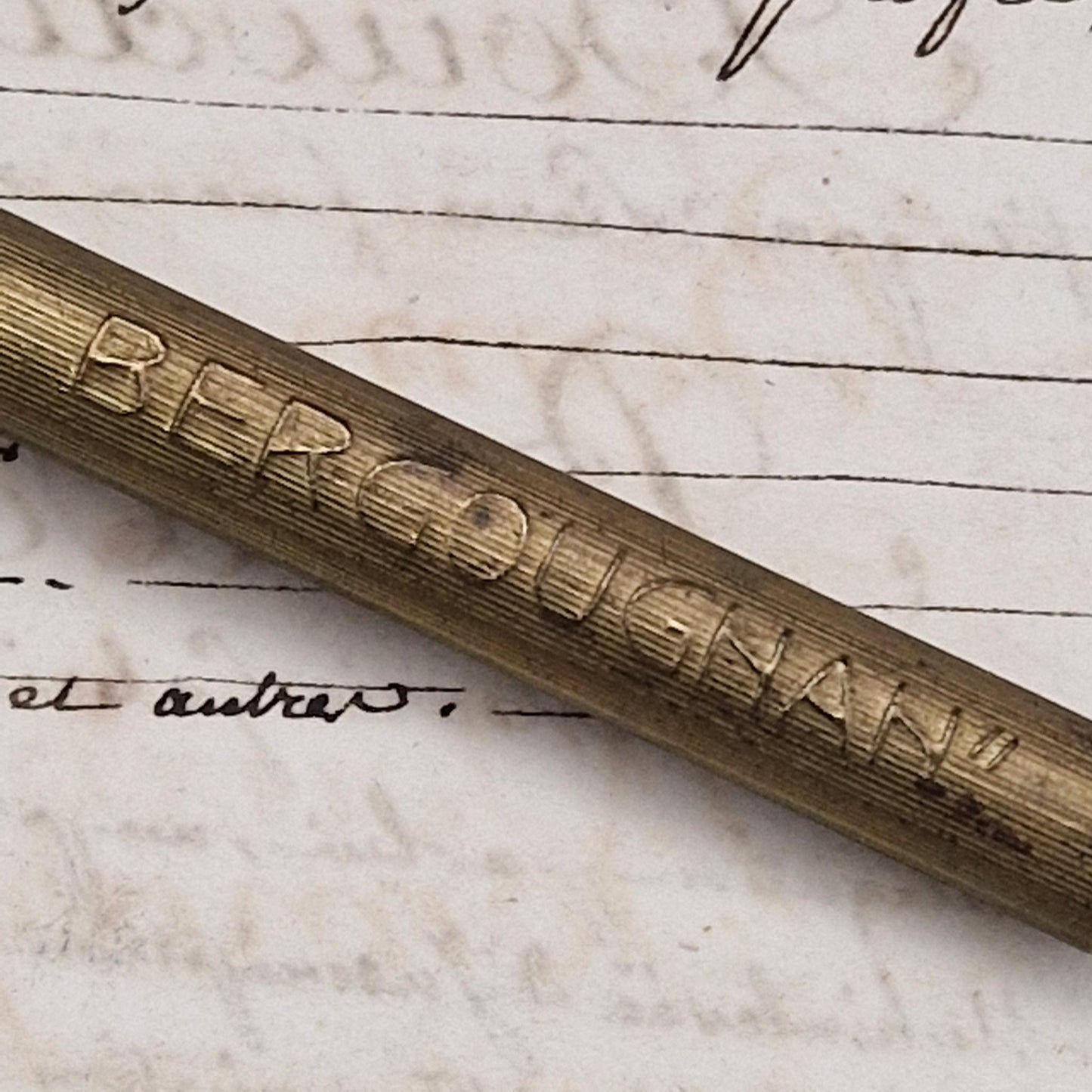 Porte-crayon publicitaire ancien « Pneu Bergougnan »