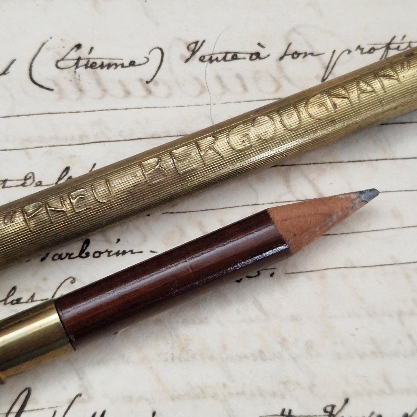 "Bergougnan Tire" advertising pencil holder