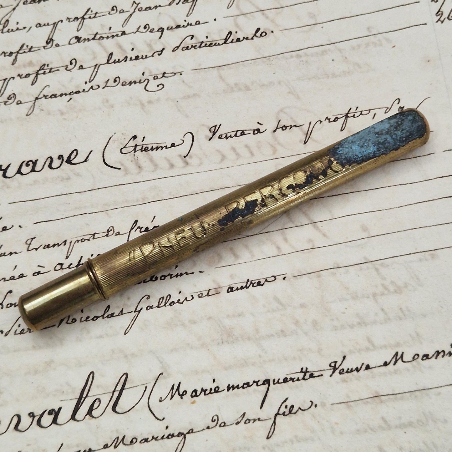 "Bergougnan Tire" advertising pencil holder
