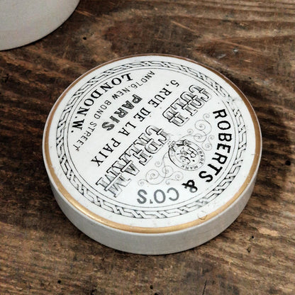 Rare pot à crème « Roberts & Co's Cold Cream - Paris, London »