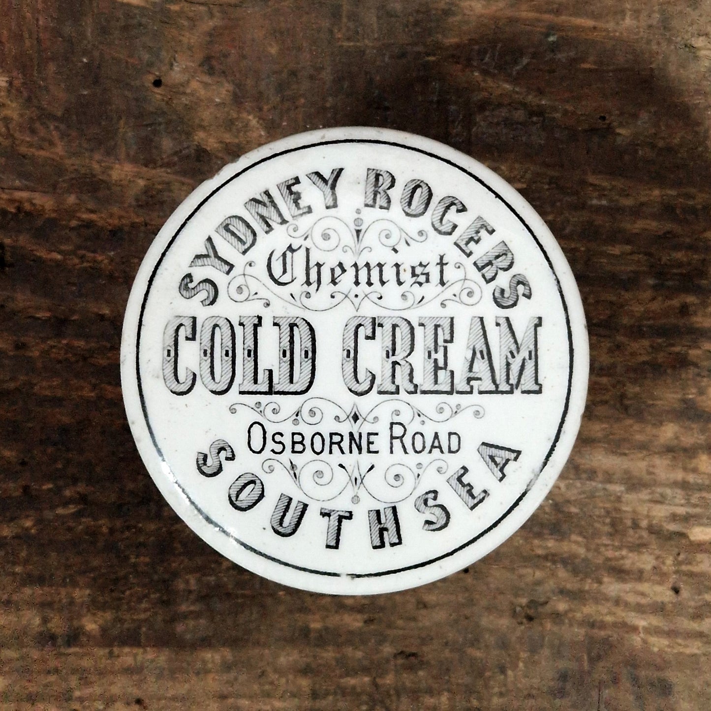 Ancien pot cosmétique « Sydney Rogers Cold Cream - Southsea »