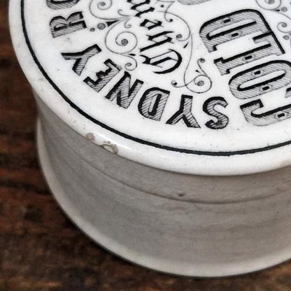 Ancien pot cosmétique « Sydney Rogers Cold Cream - Southsea »