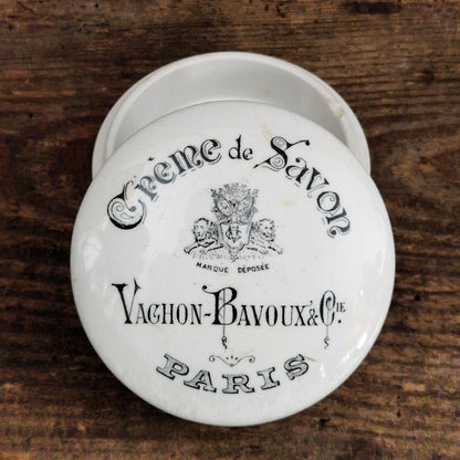 Rare pot « Crème de Savon - Vachon-Bavoux & Cie, Paris »