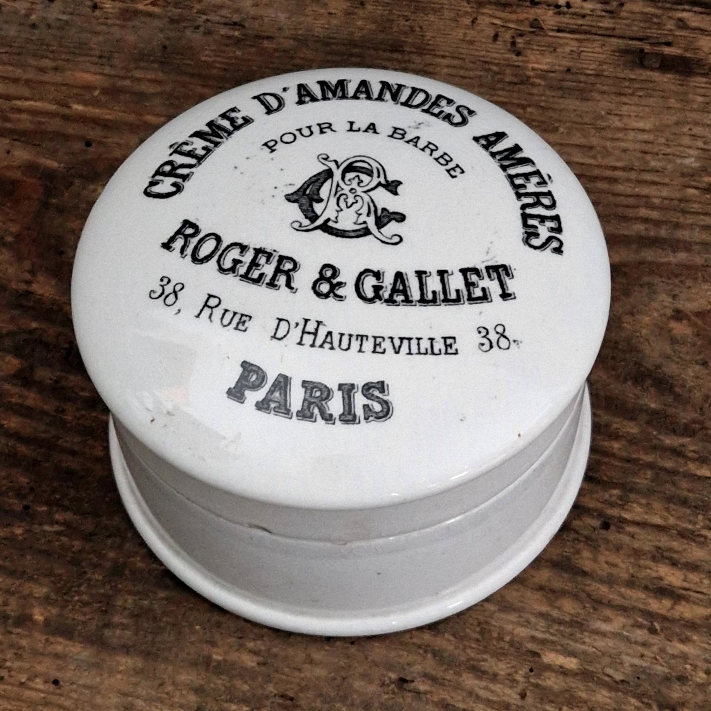 Roger & Gallet "Crème d'Amandes Amères" Jar, Paris