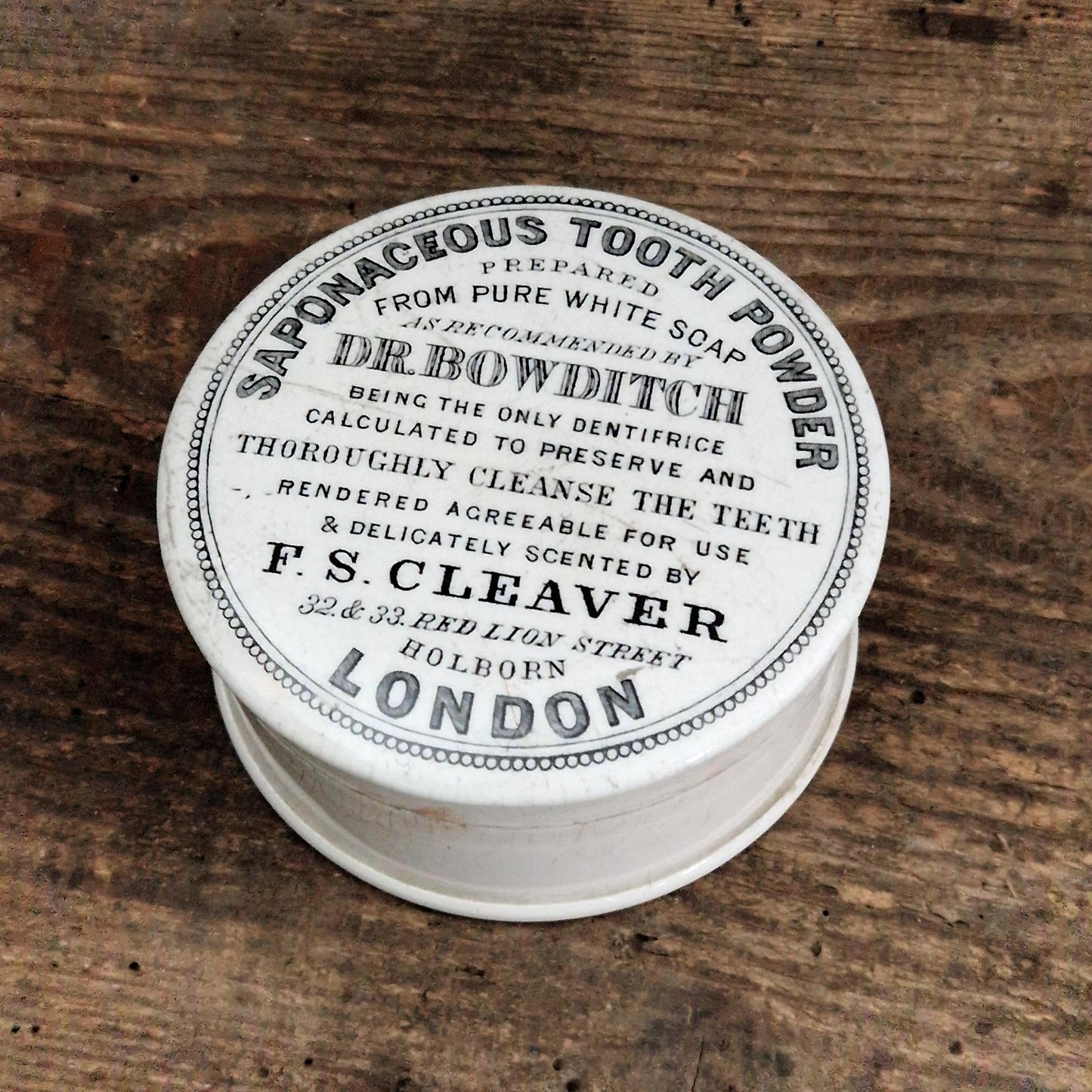 Pot dentifrice « Saponaceous Tooth Powder - Dr. Bowditch »