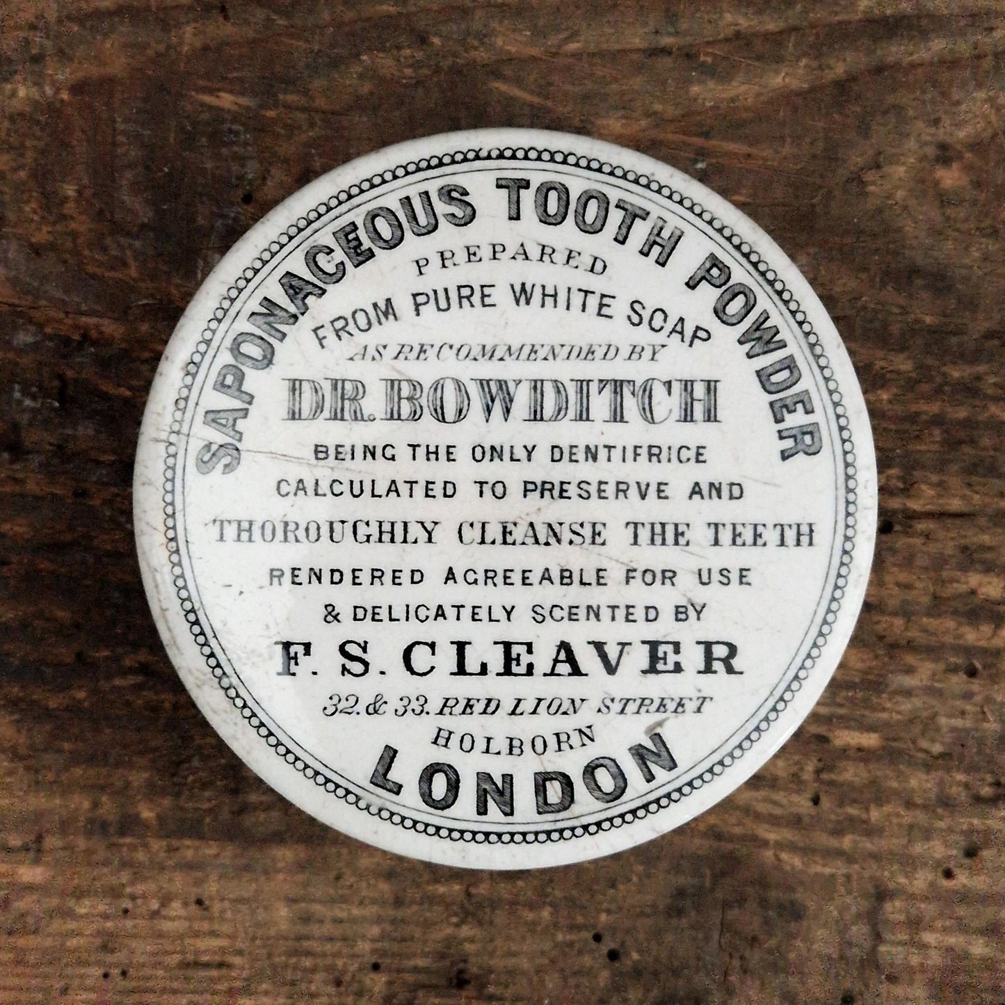 Pot dentifrice « Saponaceous Tooth Powder - Dr. Bowditch »