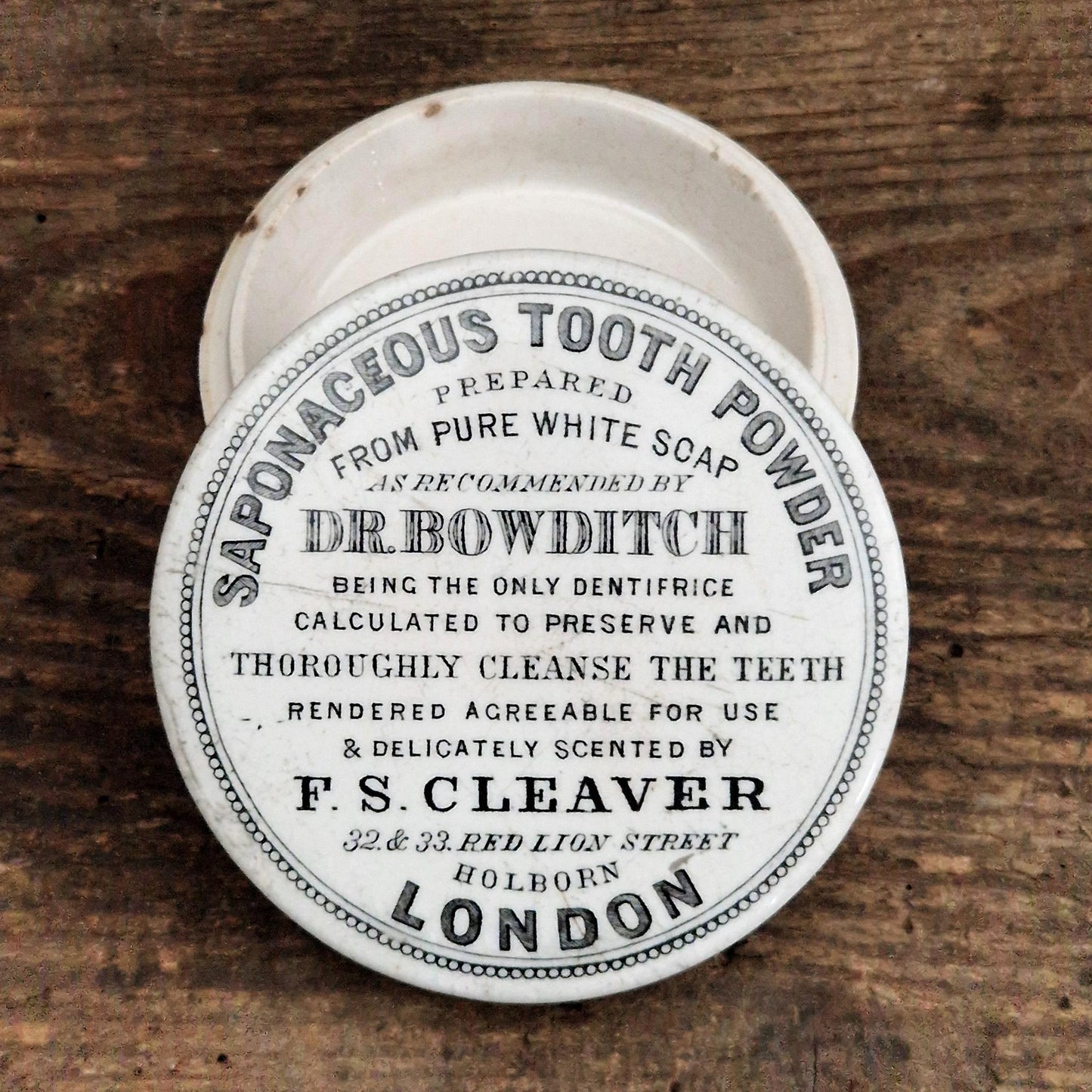 Pot dentifrice « Saponaceous Tooth Powder - Dr. Bowditch »