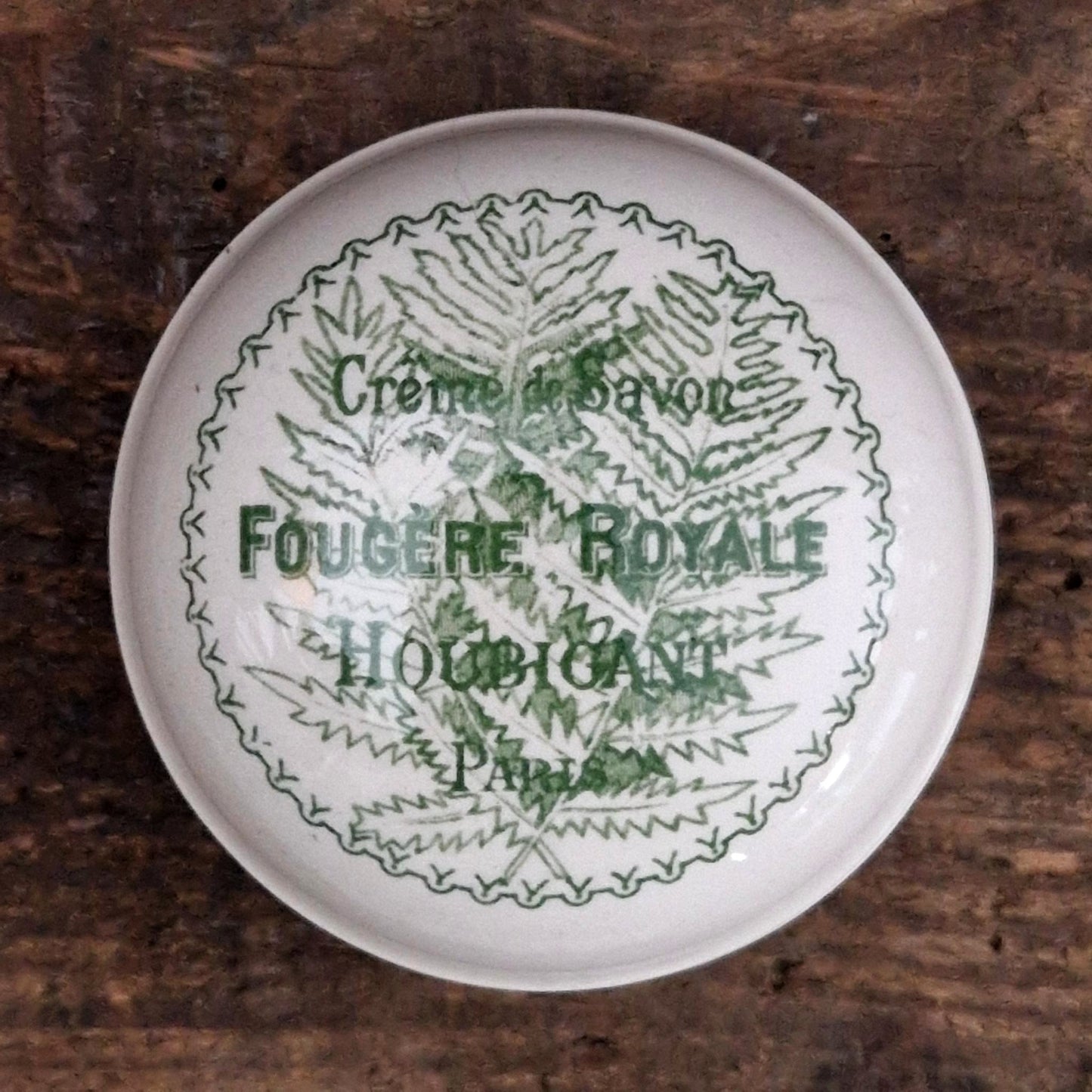 Pot à crème de savon « Fougère Royale », Houbigant Paris