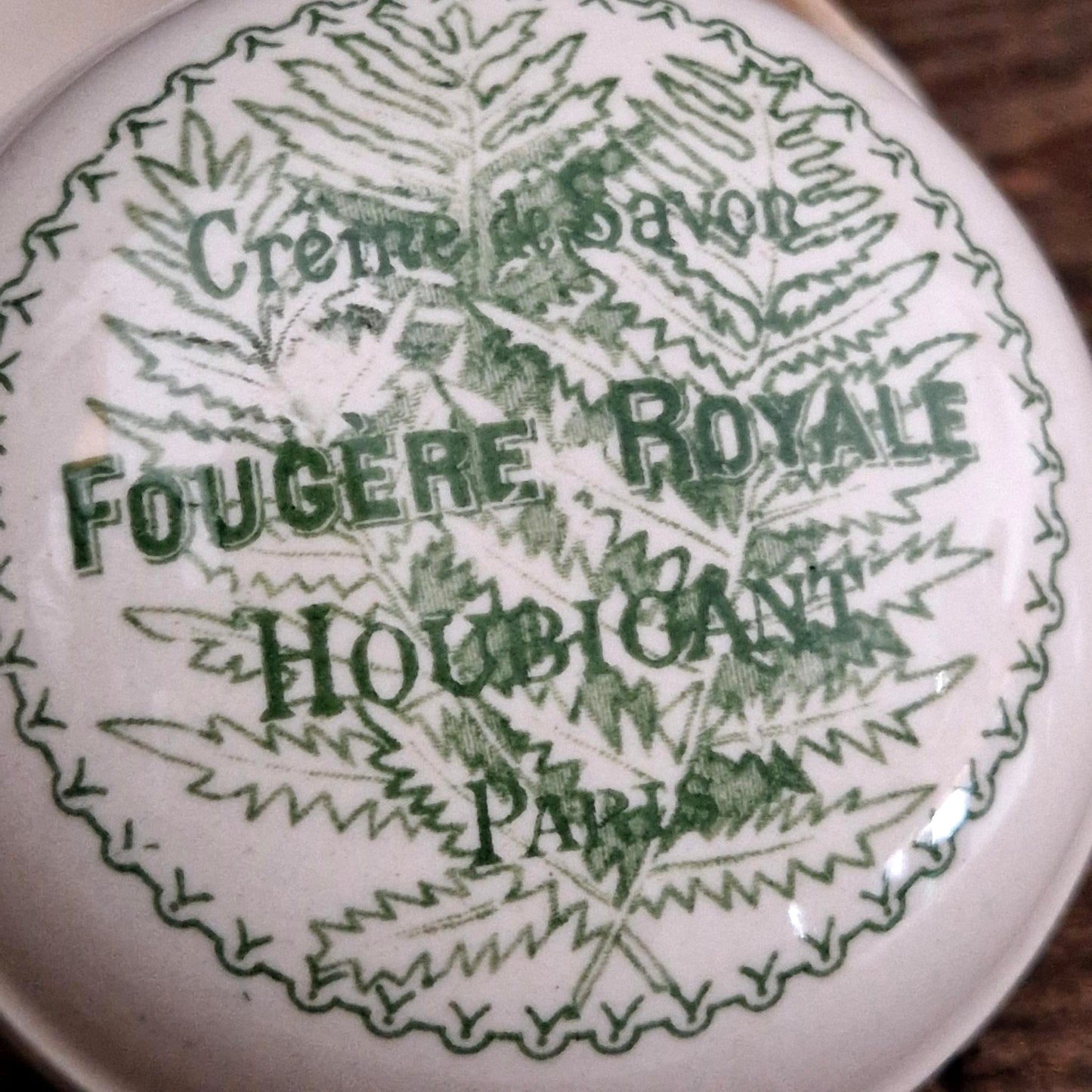Pot à crème de savon « Fougère Royale », Houbigant Paris