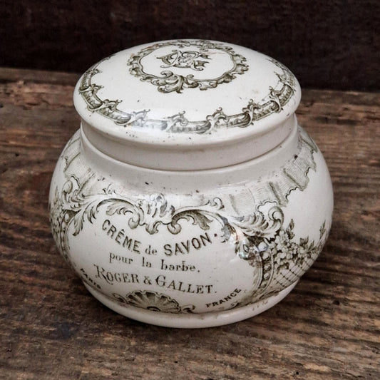Old Roger & Gallet jar - "Shaving Soap Cream"
