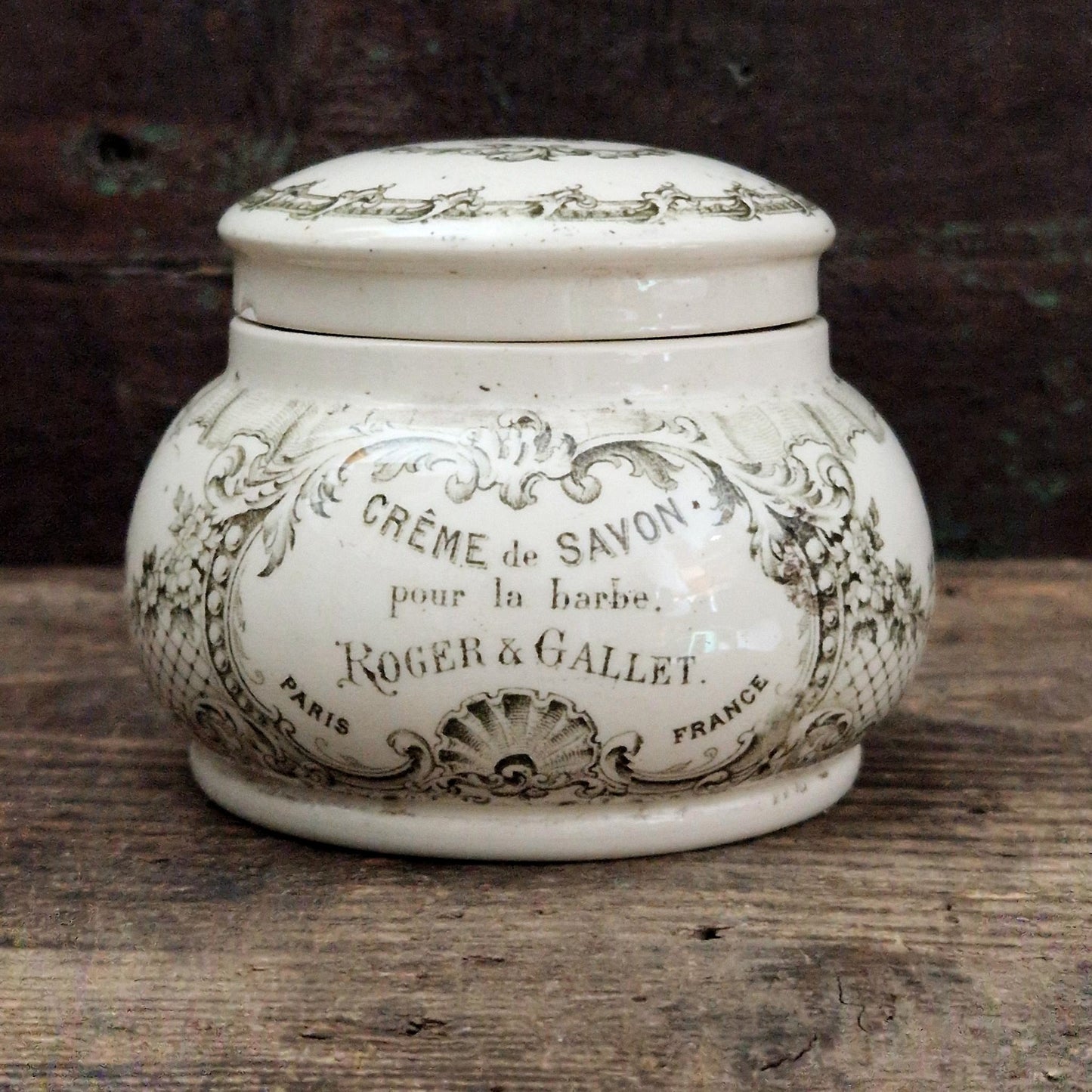 Pot Roger & Gallet ancien - « Crème de Savon pour la barbe »