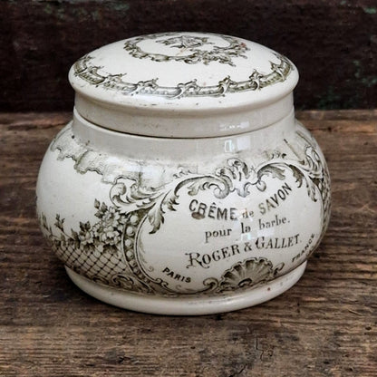 Pot Roger & Gallet ancien - « Crème de Savon pour la barbe »