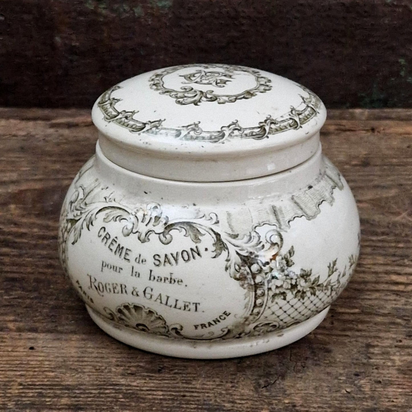 Pot Roger & Gallet ancien - « Crème de Savon pour la barbe »