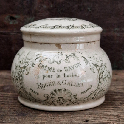 Roger & Gallet advertising jar "Shaving Soap"