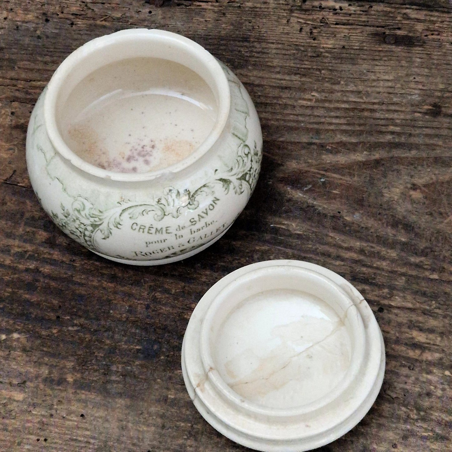 Roger & Gallet advertising jar "Shaving Soap"