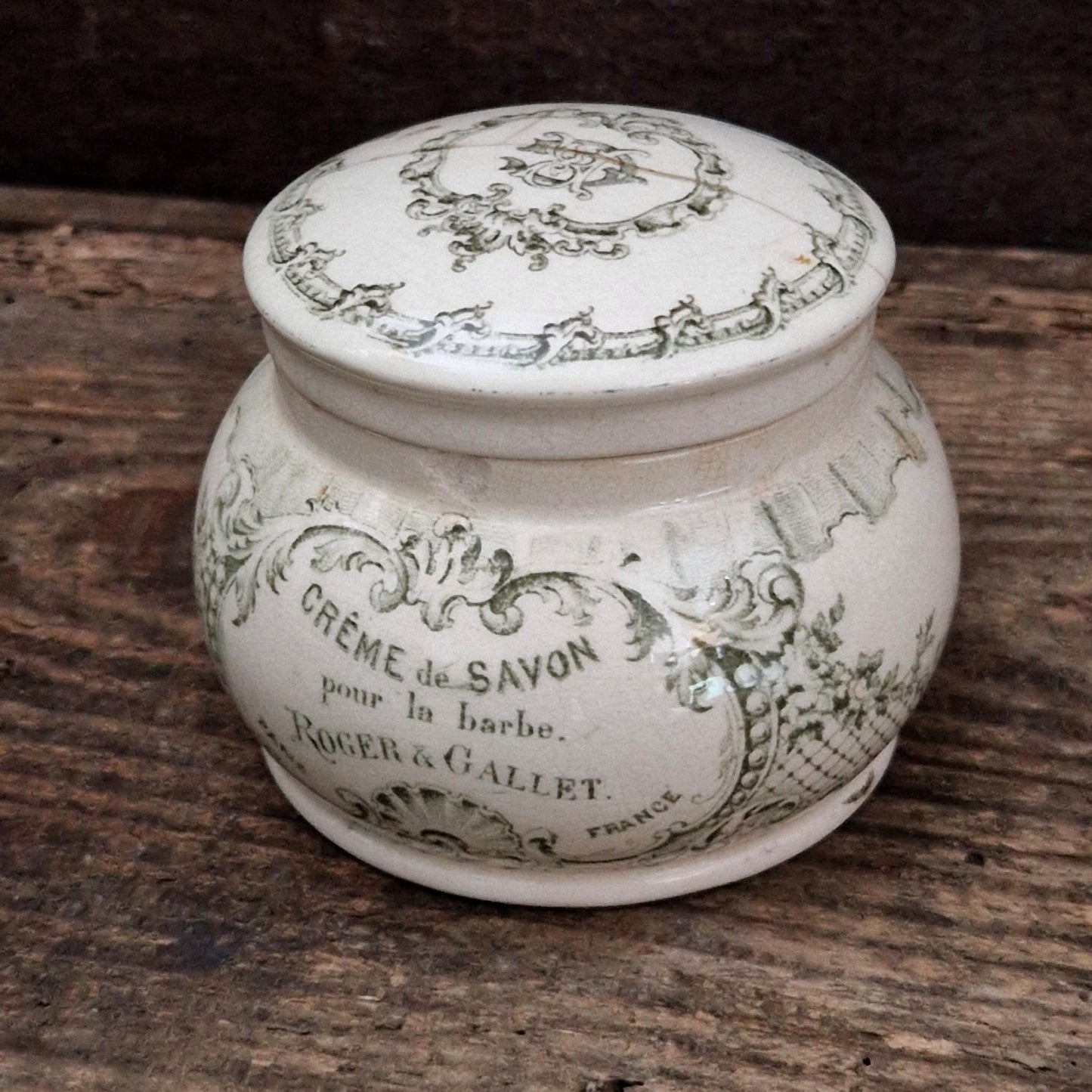 Roger & Gallet advertising jar "Shaving Soap"