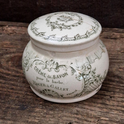 Roger & Gallet advertising jar "Shaving Soap"