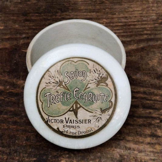 Victor Vaissier "Scarlet Clover Soap" Advertising Jar