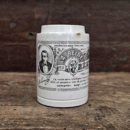 Ancien pot publicitaire « La Reine des Crèmes »