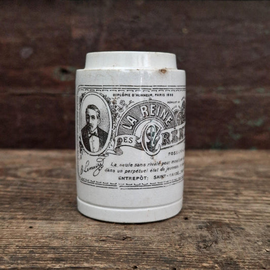 Ancien pot publicitaire « La Reine des Crèmes »
