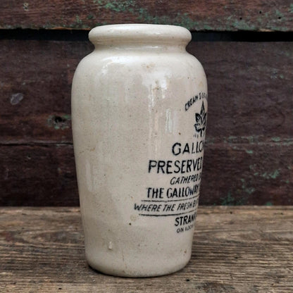 Advertising cream pot "Galloway Preserved Cream"