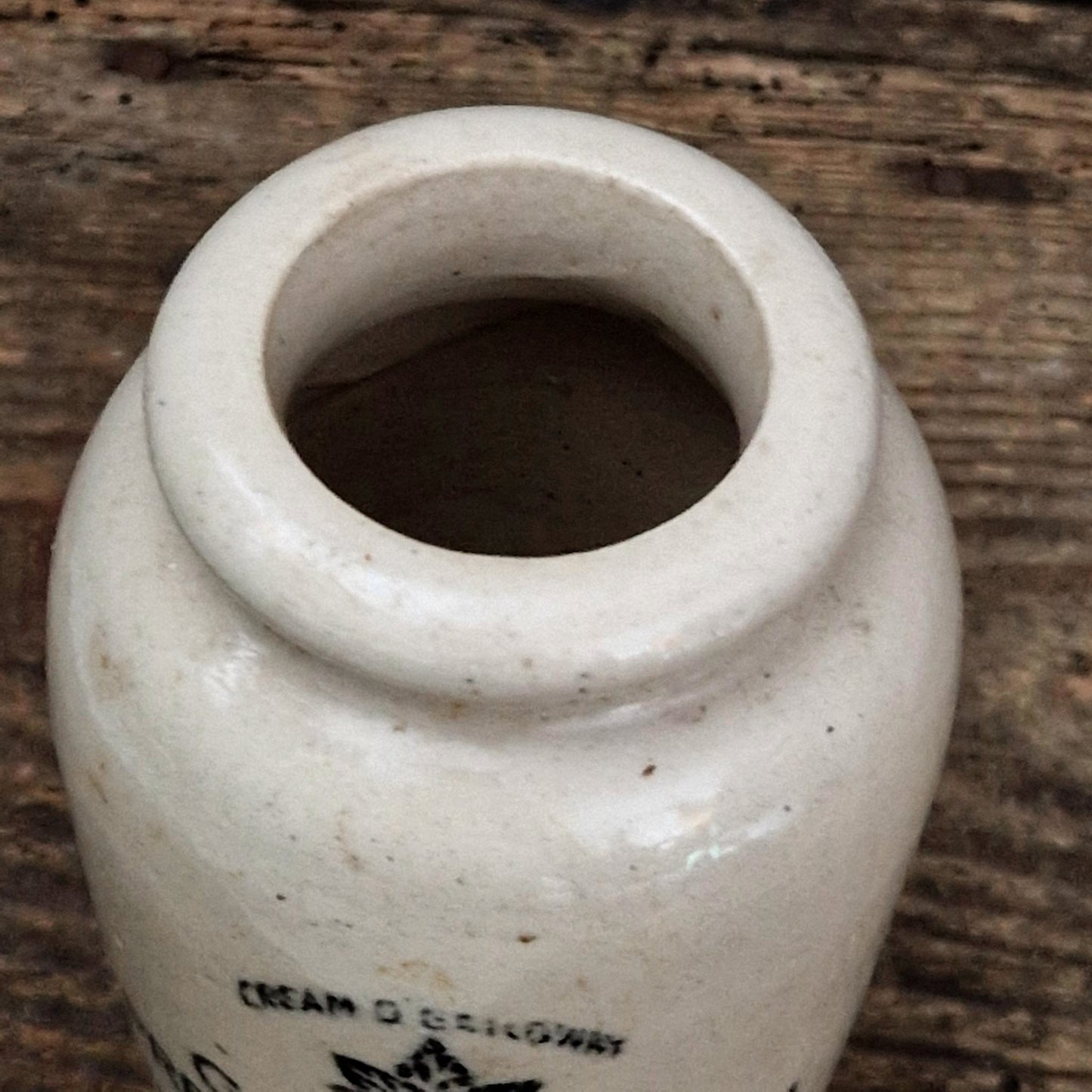 Advertising cream pot "Galloway Preserved Cream"