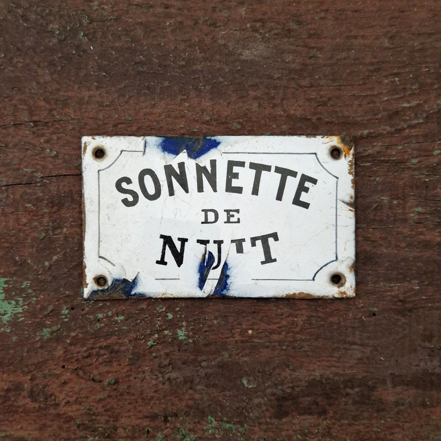 Plaque émaillée « Sonnette de nuit »