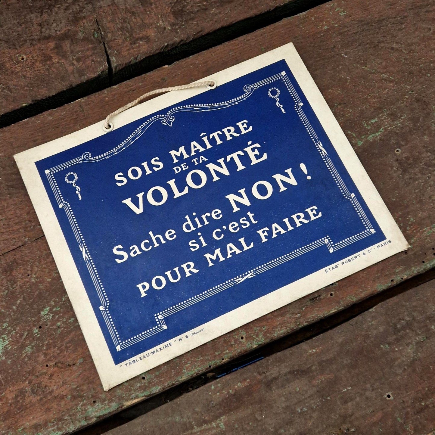 Tableau-Maxime n°6 -  « Sois Maître de ta Volonté... »