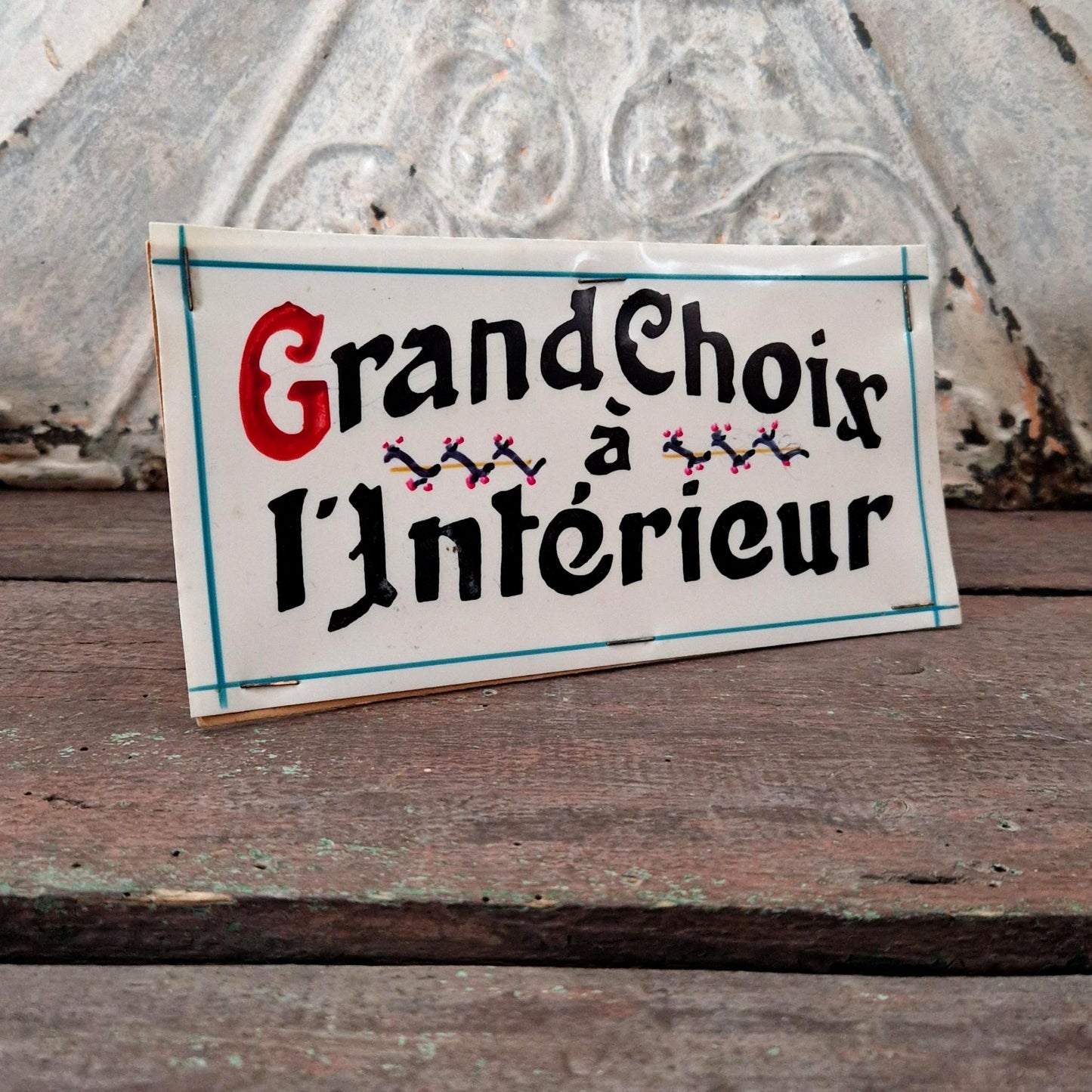 Pancarte de vitrine « Grand Choix à l'Intérieur »