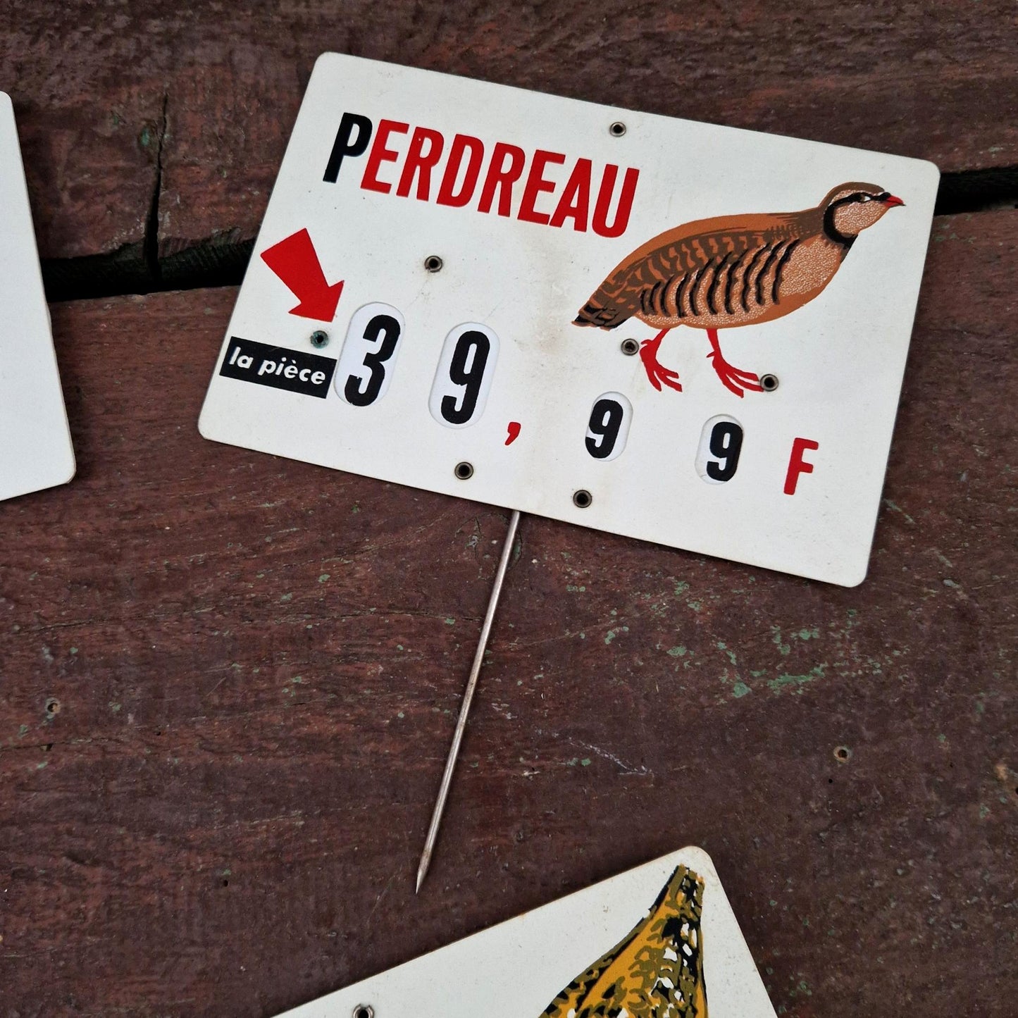 Grande Étiquette de prix de boucherie illustrée