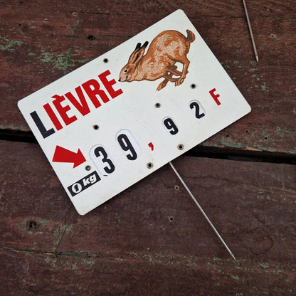 Grande Étiquette de prix de boucherie illustrée