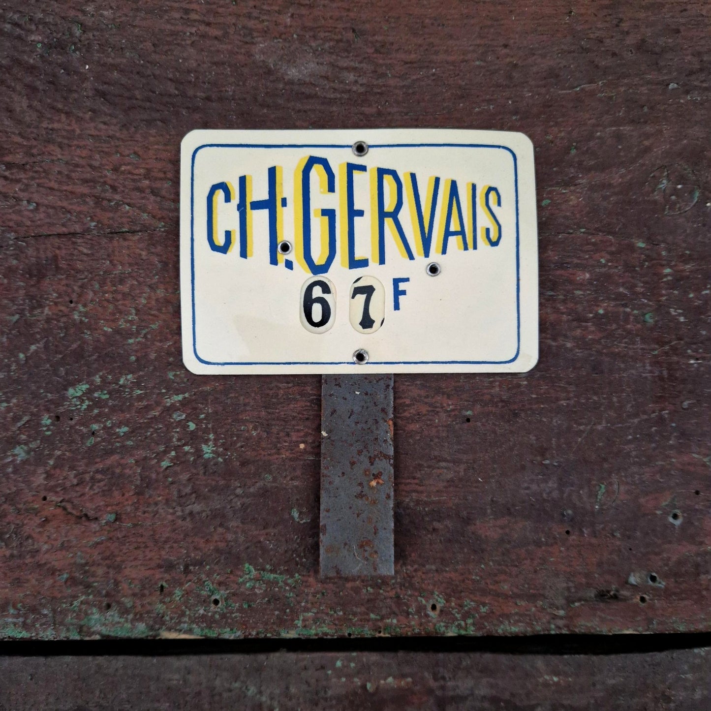 Plaquette de prix ancienne « CH. Gervais » à roulettes