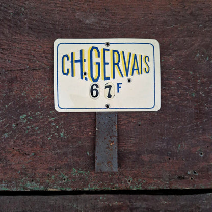 Plaquette de prix ancienne « CH. Gervais » à roulettes