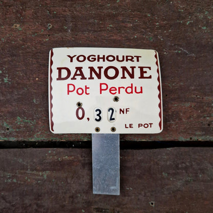Étiquette de crèmerie « Danone - Pot Perdu »