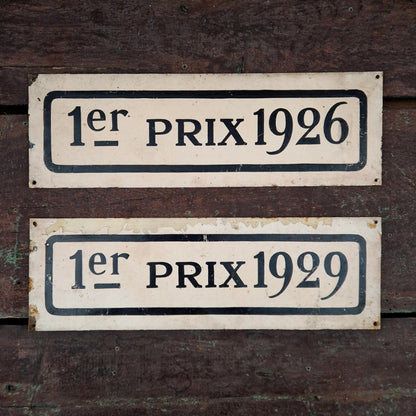 Plaque de récompense ancienne « 1er Prix 1926, 1929 »