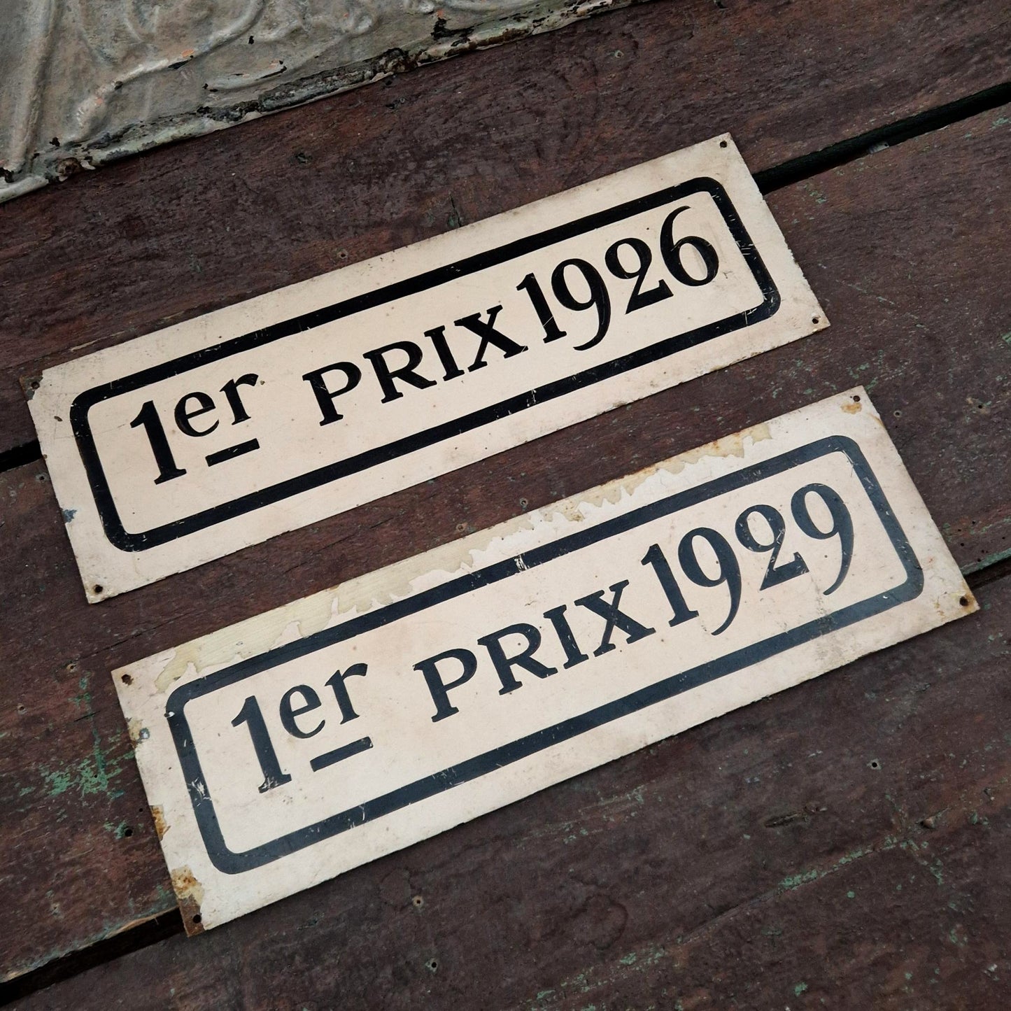 Plaque de récompense ancienne « 1er Prix 1926, 1929 »