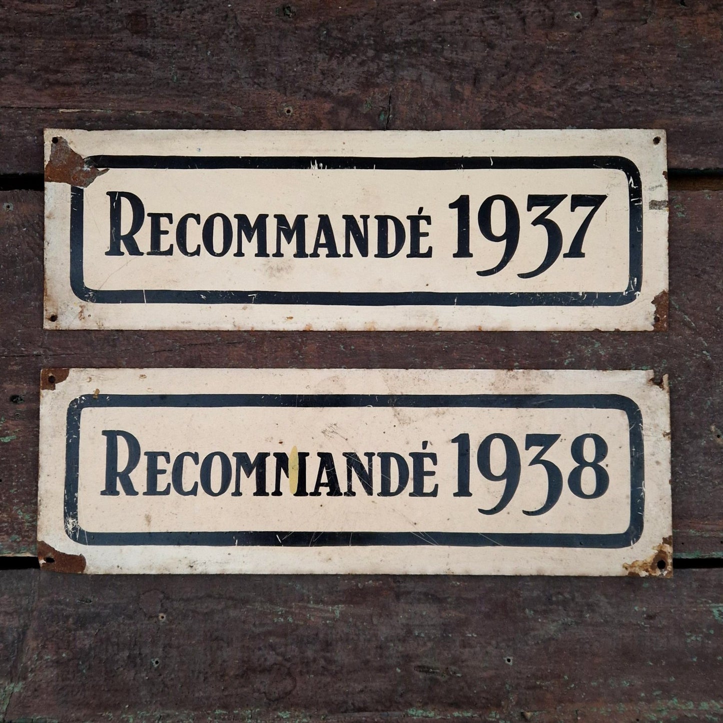 Plaque de récompense « Recommandé 1937, 1938 »